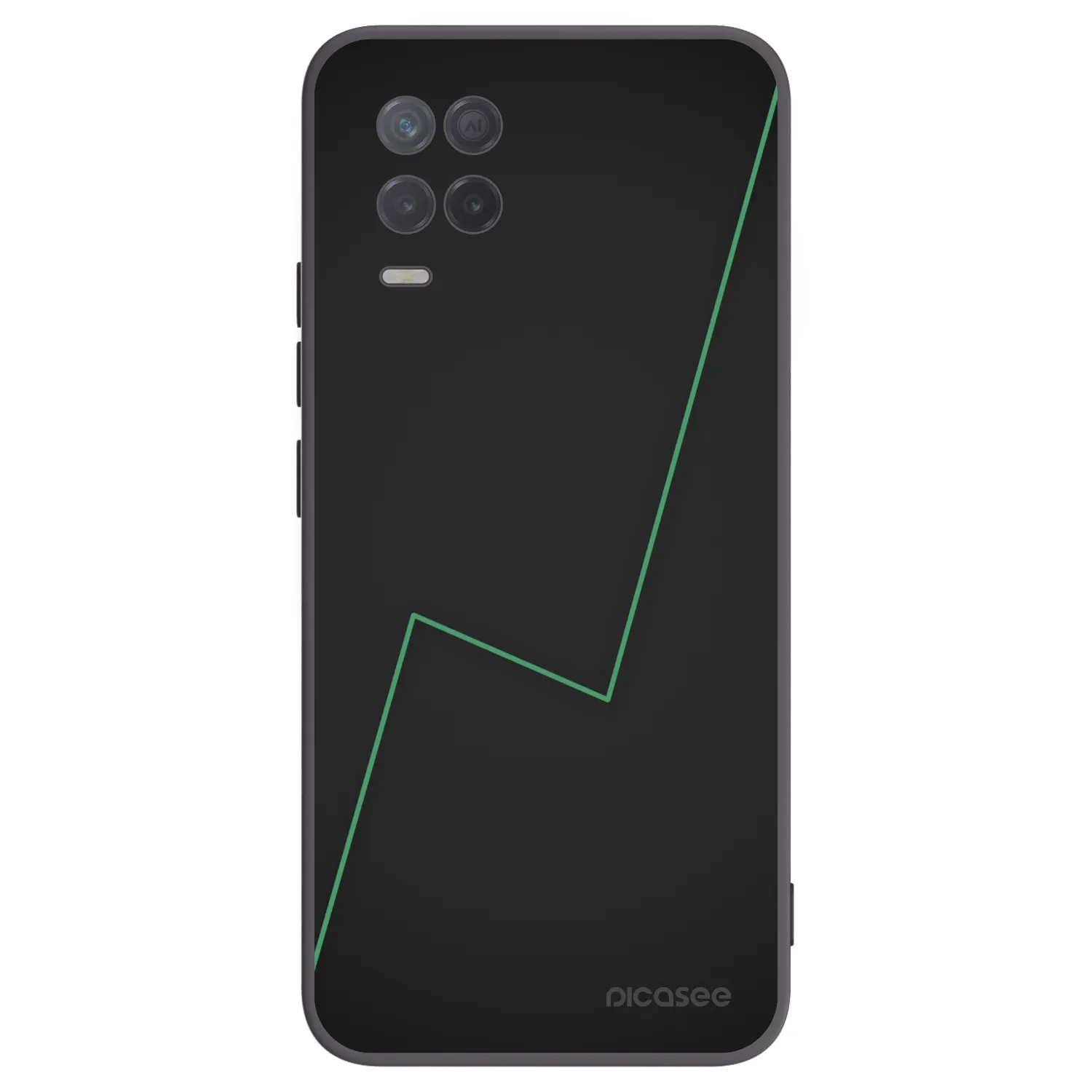 Picasee silikonowe czarne etui na Realme 8 5G - Consistency
