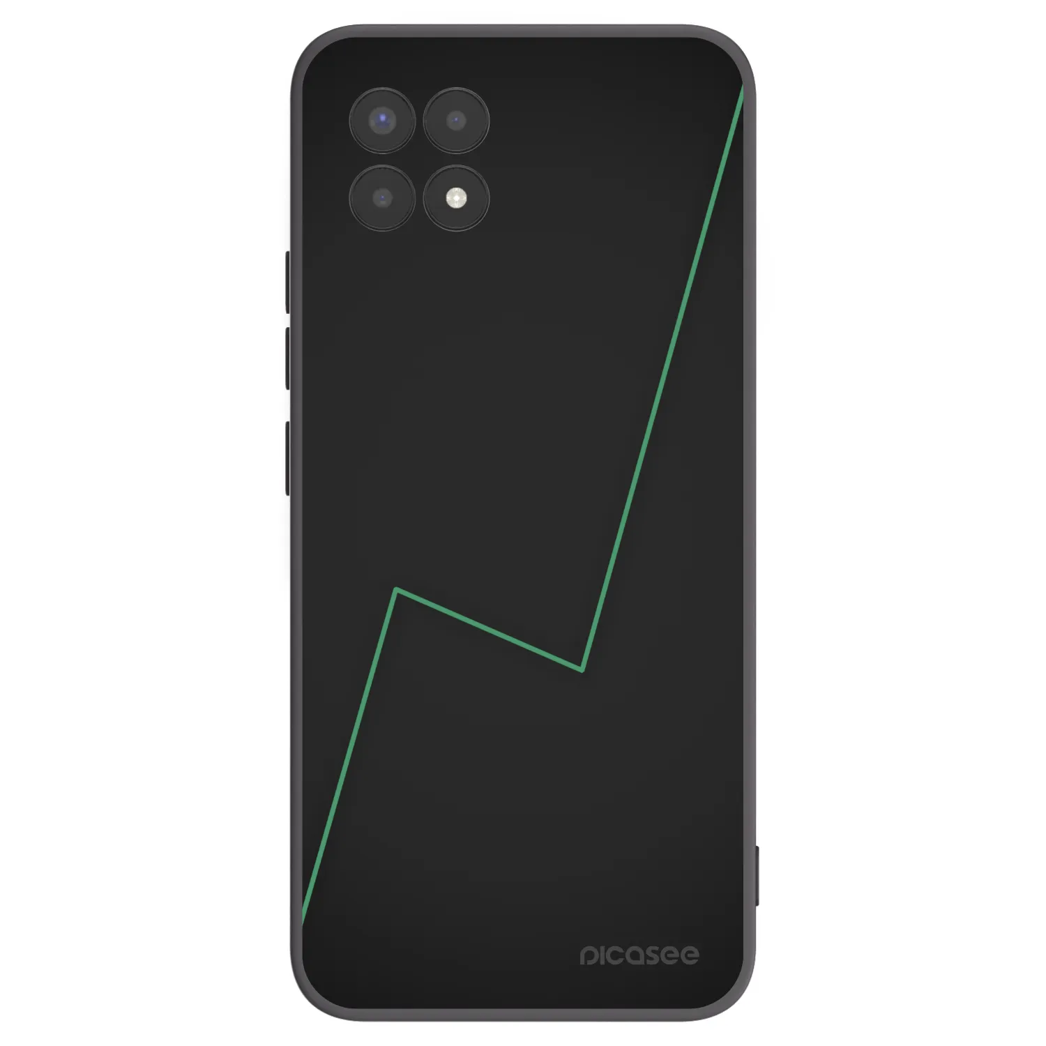 Picasee silikonowe czarne etui na Realme 8i - Consistency