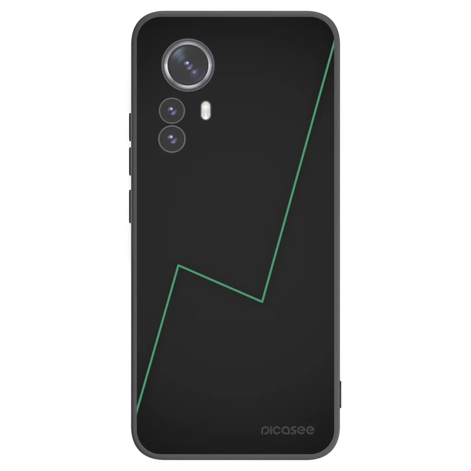 Picasee silikonowe czarne etui na Xiaomi 12 Pro - Consistency