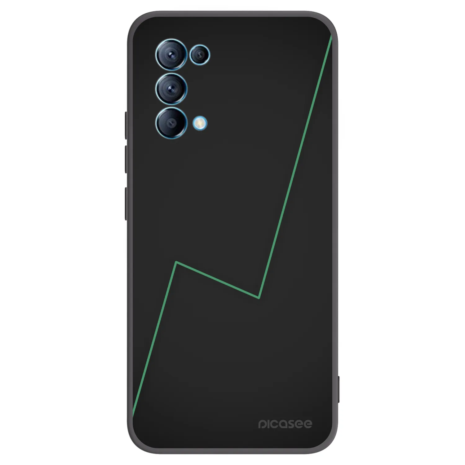 Picasee silikonowe czarne etui na OPPO Reno 5 5G - Consistency