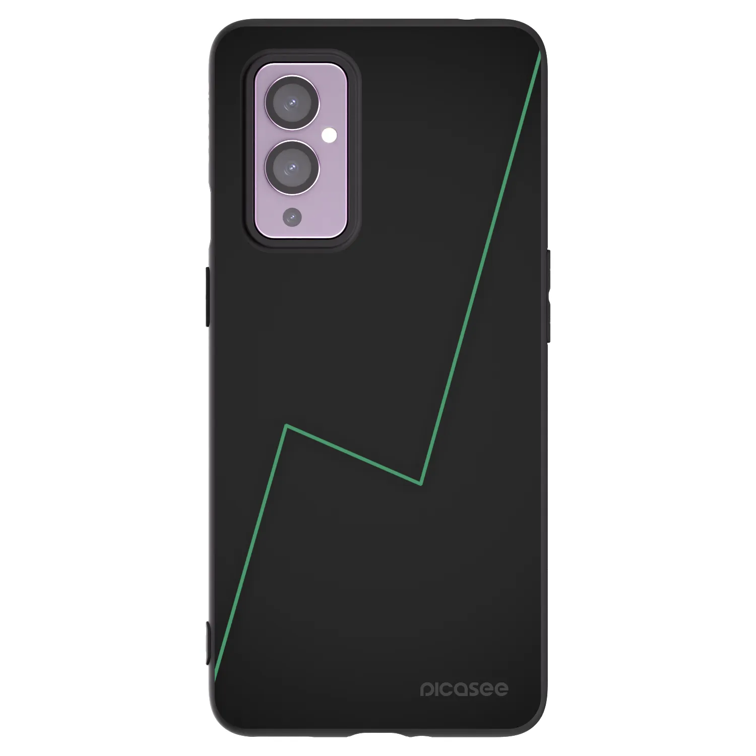 Picasee silikonowe czarne etui na OnePlus 9 - Consistency