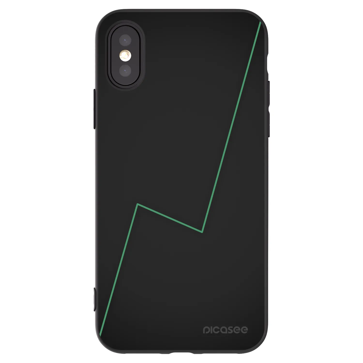 Picasee silikonowe czarne etui na Apple iPhone X/XS - Consistency