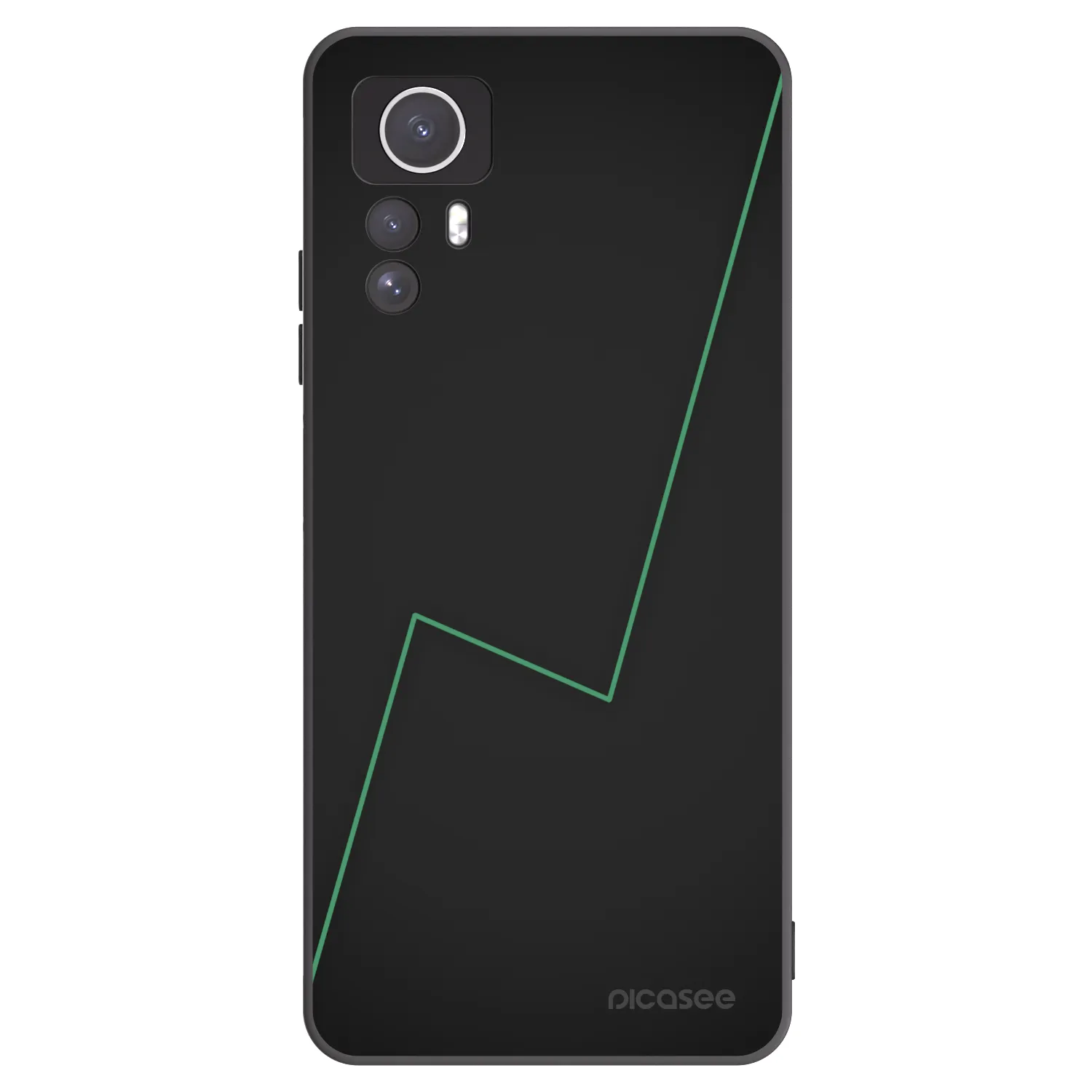 Picasee silikonowe czarne etui na Xiaomi Redmi Note 12S - Consistency