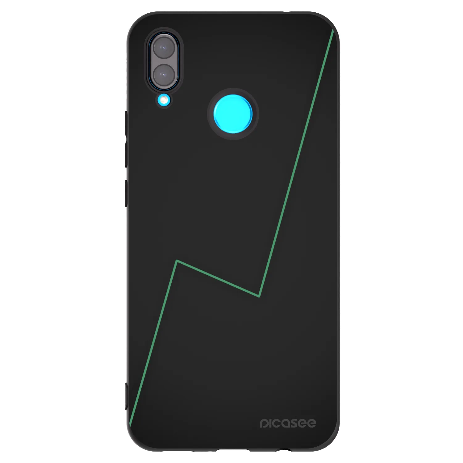 Picasee silikonowe czarne etui na Huawei Nova 3 - Consistency