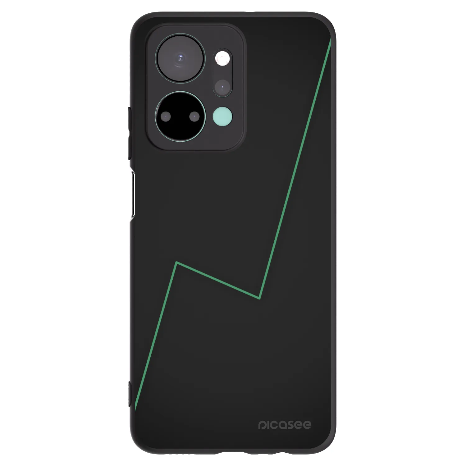 Picasee silikonowe czarne etui na Honor X7a - Consistency