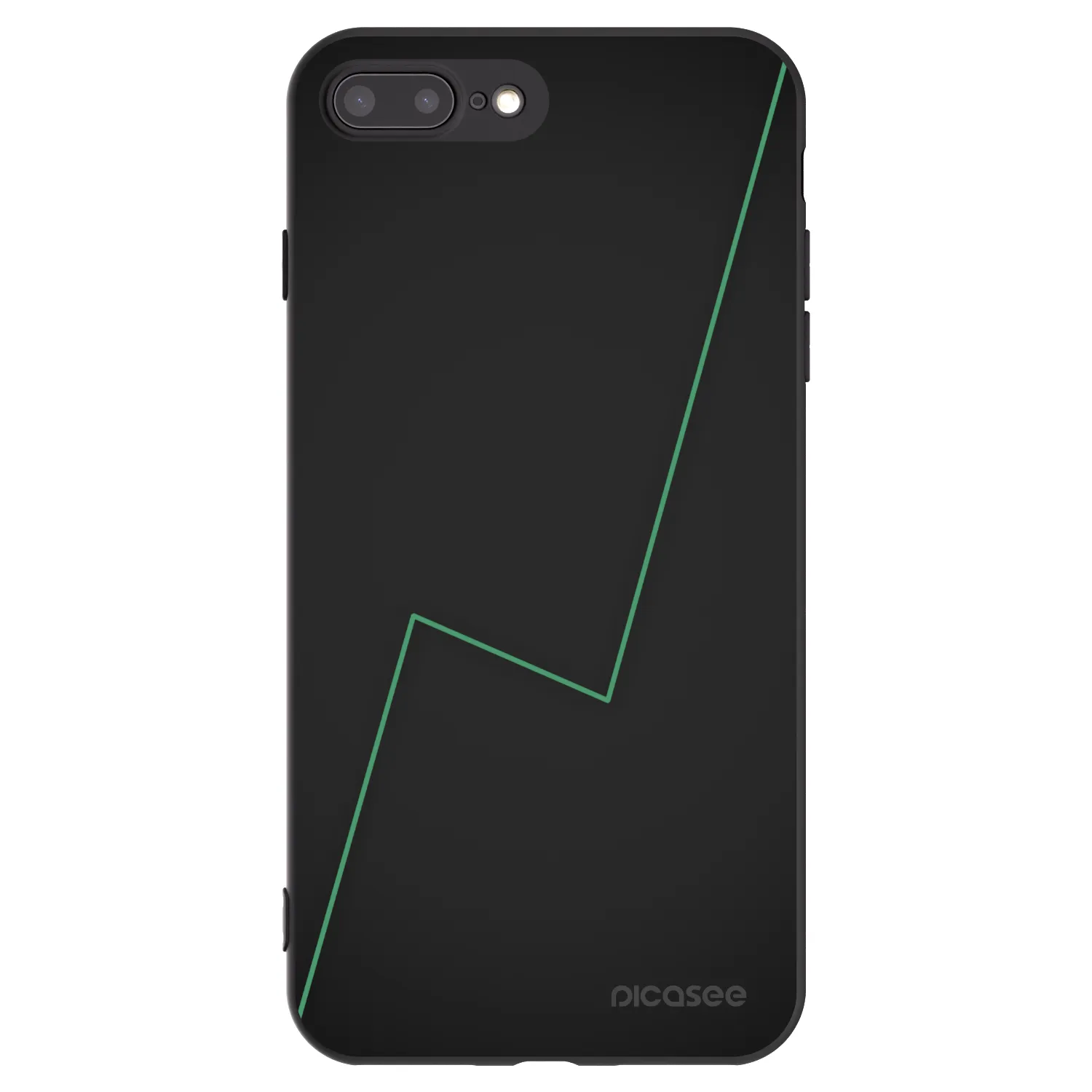 Picasee silikonowe czarne etui na Apple iPhone 7 Plus - Consistency