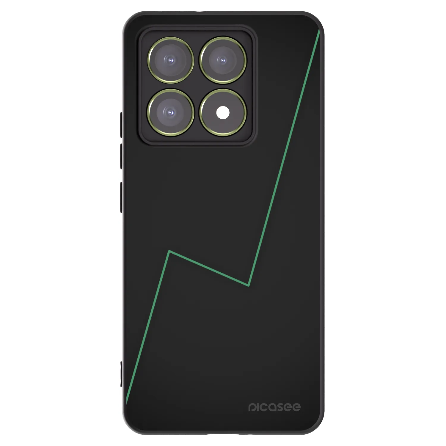 Picasee silikonowe czarne etui na Xiaomi 14T - Consistency