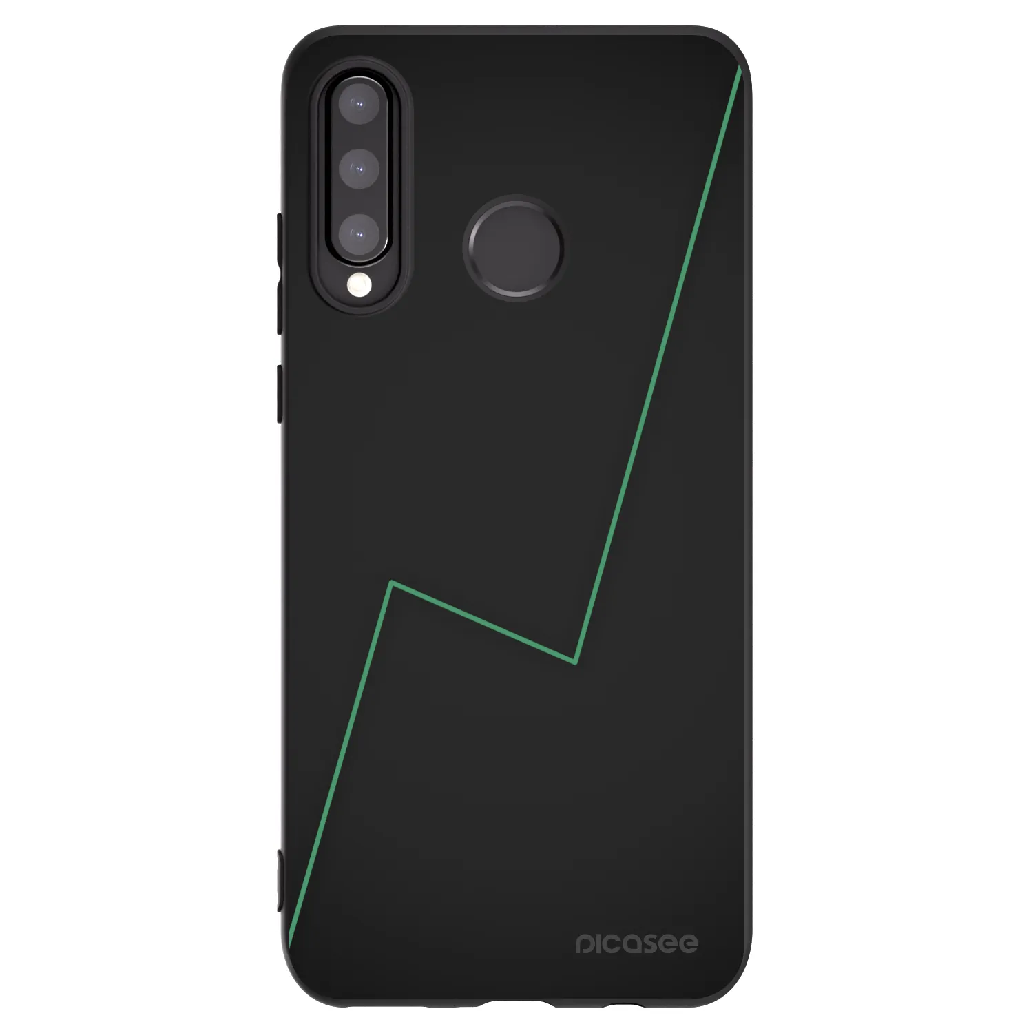 Picasee silikonowe czarne etui na Huawei P30 Lite - Consistency