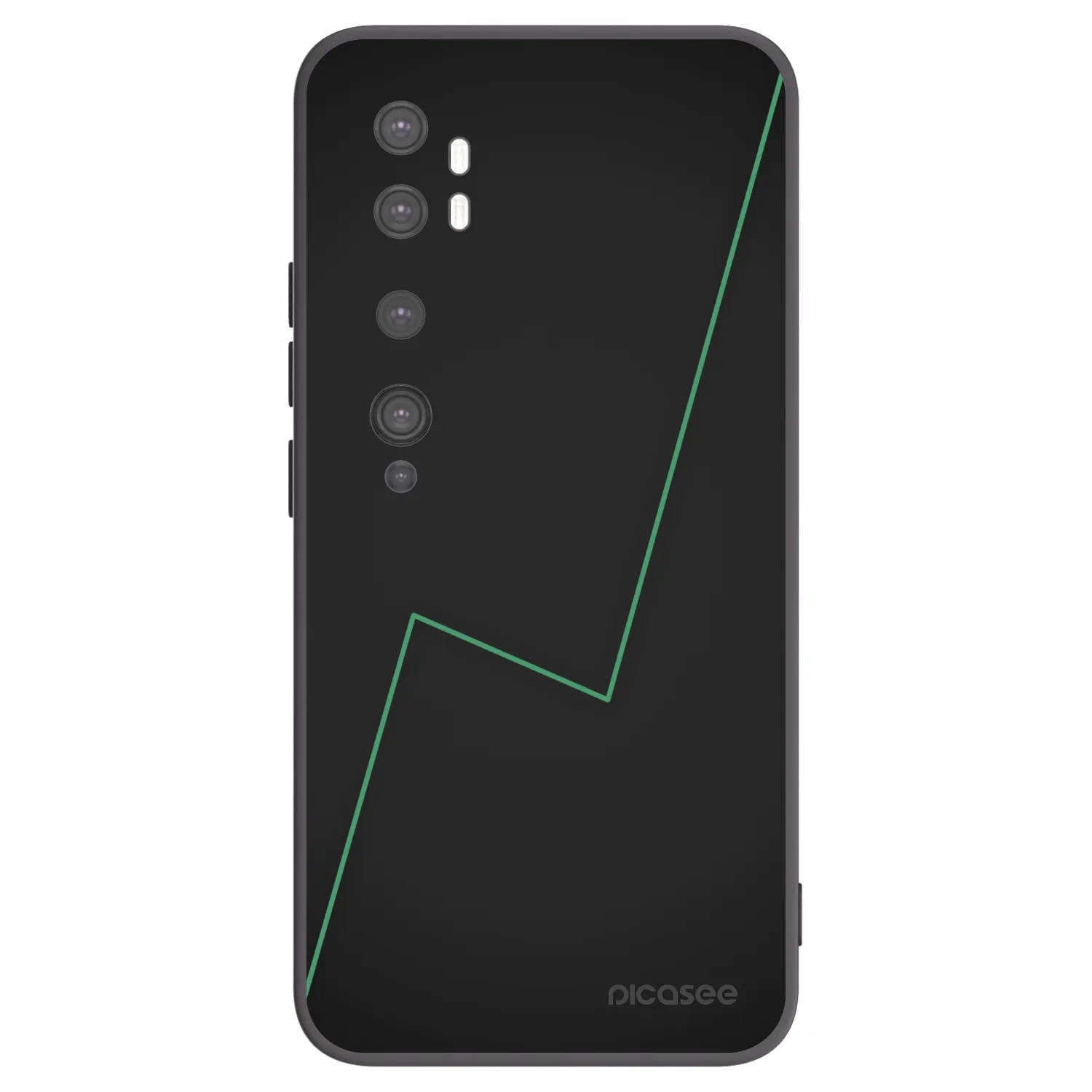 Picasee silikonowe czarne etui na Xiaomi Mi Note 10 (Pro) - Consistency