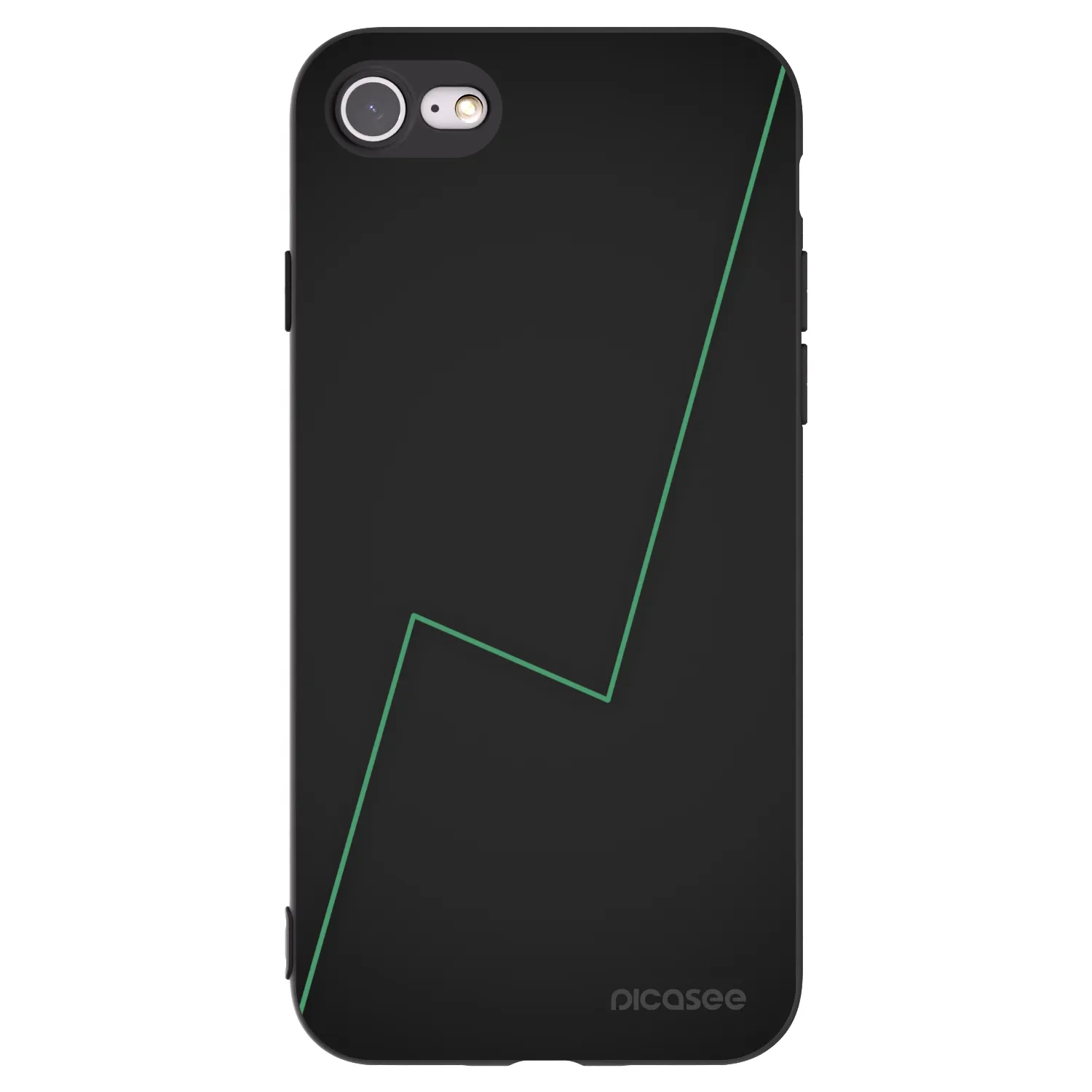 Picasee silikonowe czarne etui na Apple iPhone SE 2020 - Consistency