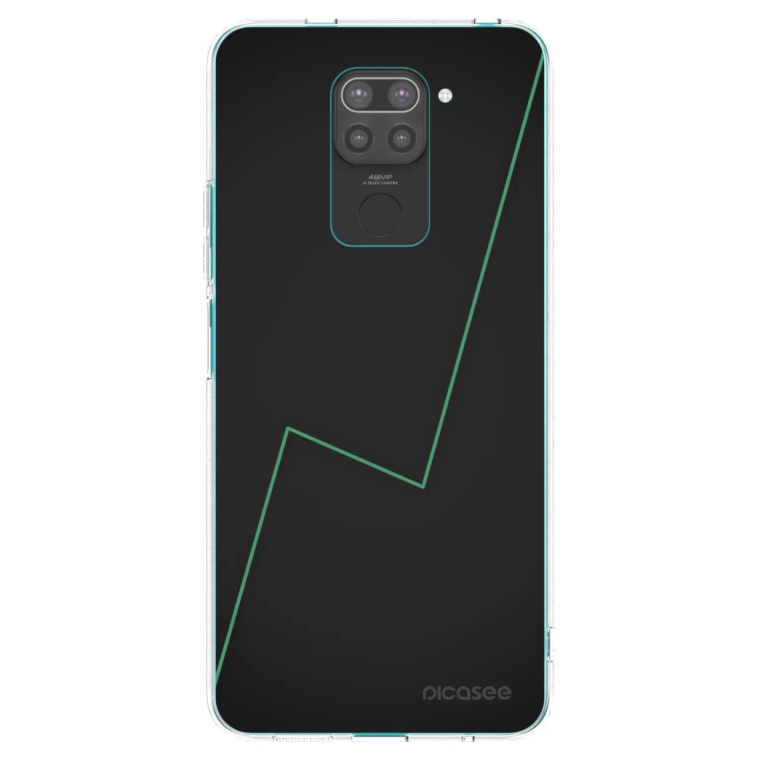 Picasee silikonowe czarne etui na Xiaomi Redmi Note 9 - Consistency