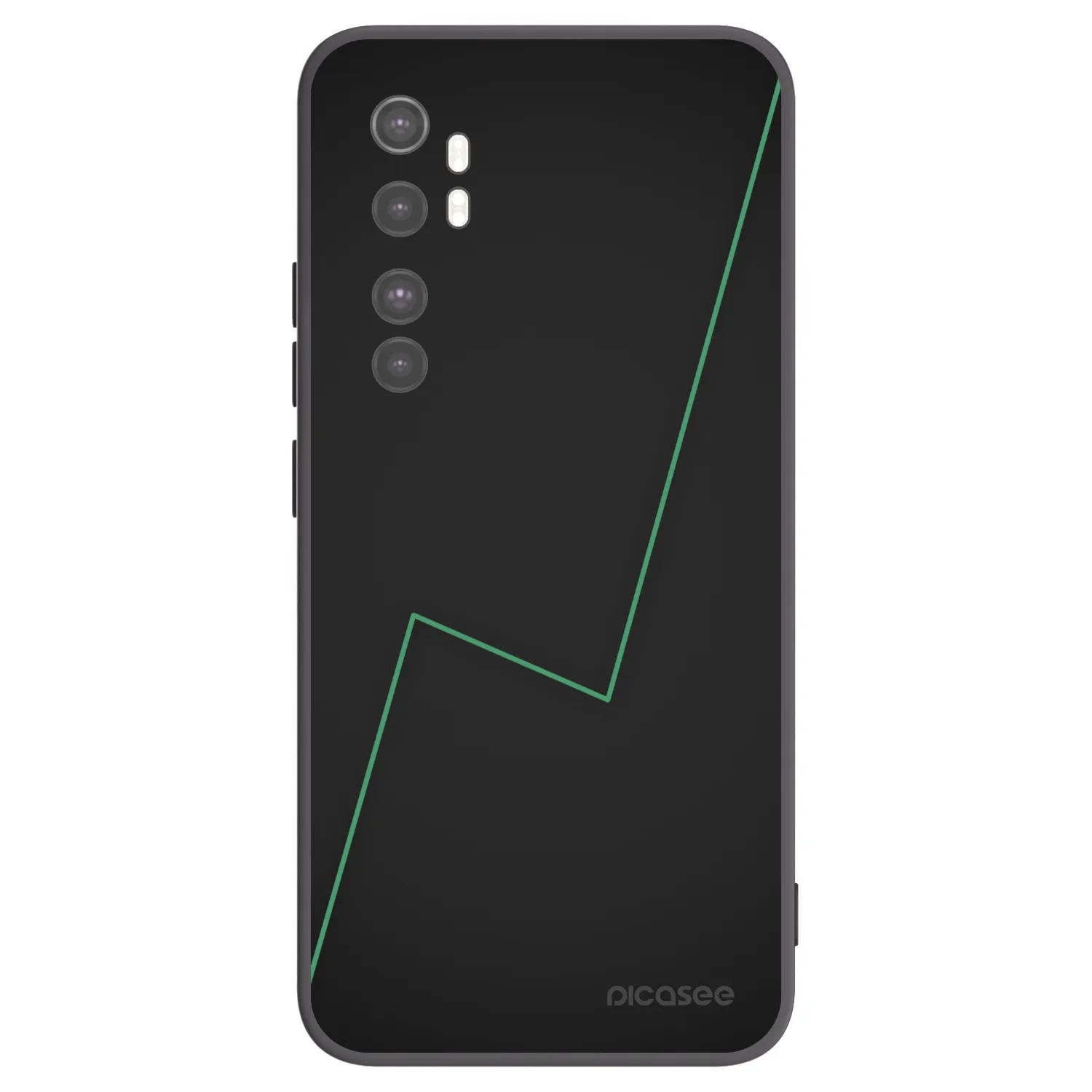 Picasee silikonowe czarne etui na Xiaomi Mi Note 10 Lite - Consistency
