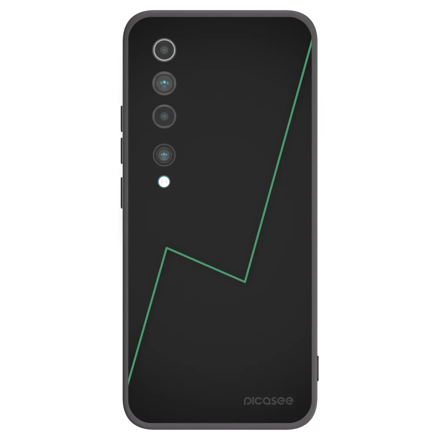 Picasee silikonowe czarne etui na Xiaomi Mi 10 - Consistency