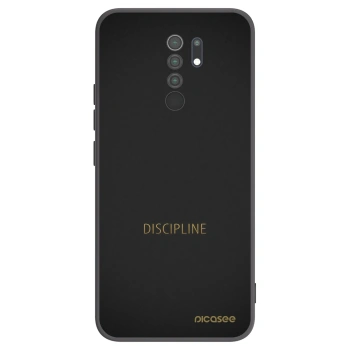 Picasee silikonowe czarne etui na Xiaomi Redmi 9 - Discipline