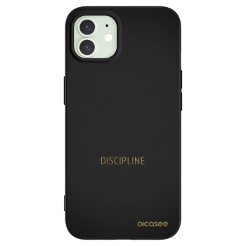 Picasee silikonowe czarne etui na Apple iPhone 12 - Discipline