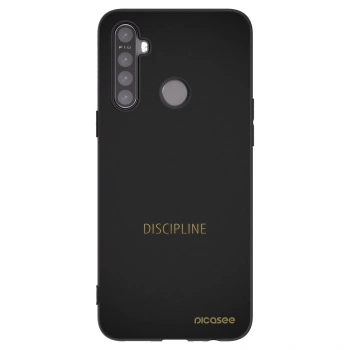 Picasee silikonowe czarne etui na Realme 5 - Discipline