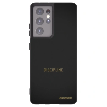 Picasee silikonowe czarne etui na Samsung Galaxy S21 Ultra 5G G998B - Discipline