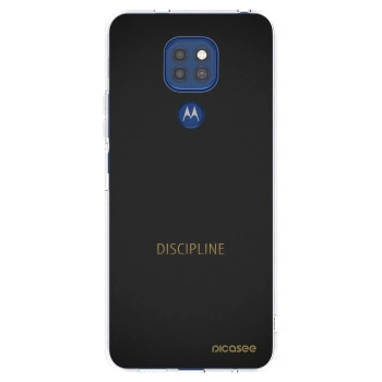 Picasee silikonowe przeźroczyste etui na Motorola Moto G9 Play - Discipline