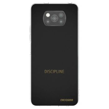 Picasee silikonowe czarne etui na Xiaomi Poco X3 Pro - Discipline