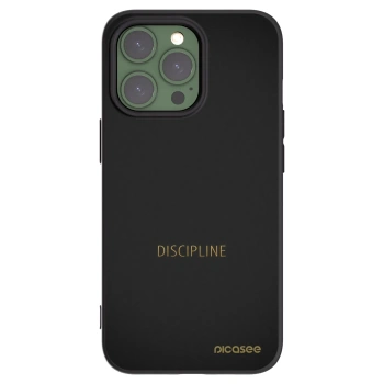 Picasee silikonowe czarne etui na Apple iPhone 13 Pro - Discipline