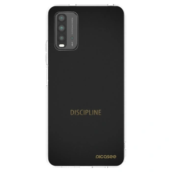 Picasee silikonowe czarne etui na Xiaomi Redmi 9T - Discipline