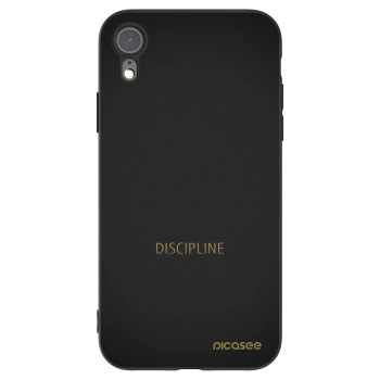 Picasee silikonowe czarne etui na Apple iPhone XR - Discipline