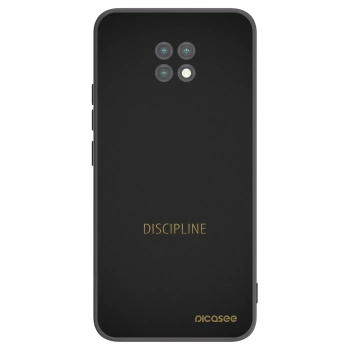 Picasee silikonowe czarne etui na Xiaomi Redmi Note 9T - Discipline