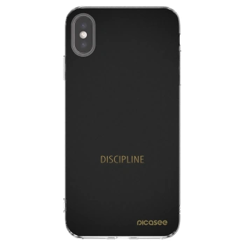 Picasee silikonowe przeźroczyste etui na Apple iPhone XS Max - Discipline