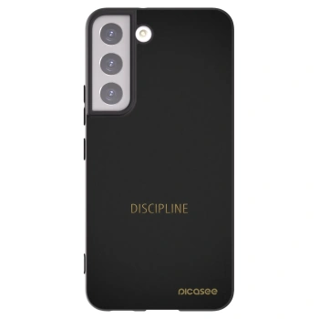 Picasee silikonowe czarne etui na Samsung Galaxy S22 5G - Discipline