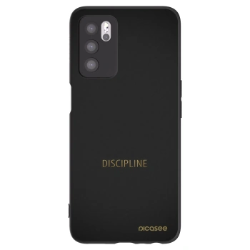 Picasee silikonowe czarne etui na OPPO A16s - Discipline