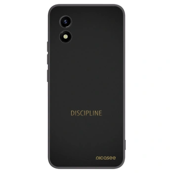 Picasee silikonowe czarne etui na Vivo Y01 - Discipline