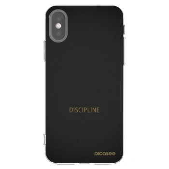Picasee silikonowe przeźroczyste etui na Apple iPhone X/XS - Discipline