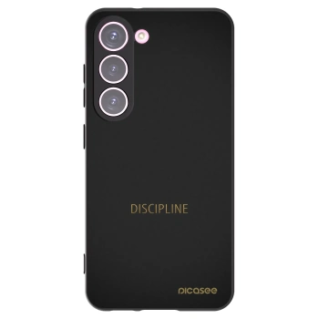Picasee silikonowe czarne etui na Samsung Galaxy S23 5G - Discipline