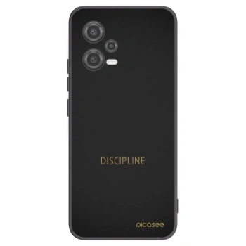Picasee silikonowe czarne etui na Xiaomi Poco X5 - Discipline