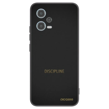 Picasee silikonowe czarne etui na Xiaomi Redmi Note 12 5G - Discipline