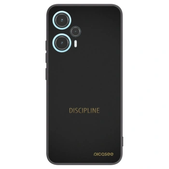 Picasee silikonowe czarne etui na Xiaomi Poco F5 - Discipline
