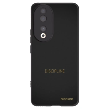 Picasee silikonowe czarne etui na Honor 90 5G - Discipline