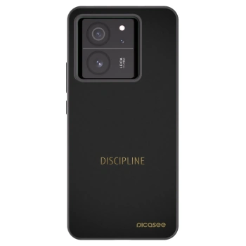 Picasee silikonowe czarne etui na Xiaomi 13T Pro - Discipline
