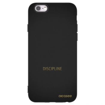 Picasee silikonowe czarne etui na Apple iPhone 6/6S - Discipline