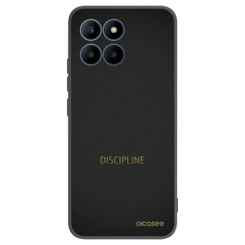 Picasee silikonowe czarne etui na Honor 70 Lite - Discipline