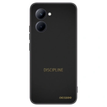 Picasee silikonowe czarne etui na Realme C33 (2023) - Discipline
