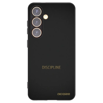 Picasee silikonowe czarne etui na Samsung Galaxy S24 S921B 5G - Discipline