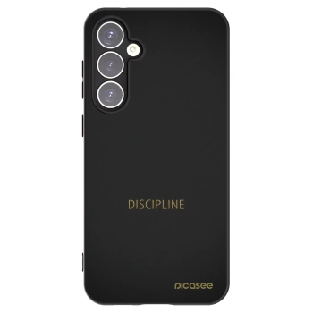 Picasee silikonowe czarne etui na Samsung Galaxy S23 FE S711B - Discipline