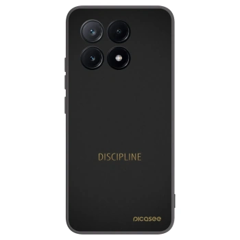 Picasee silikonowe czarne etui na Xiaomi Poco X6 Pro - Discipline