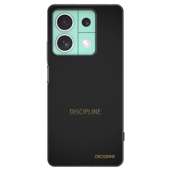 Picasee silikonowe czarne etui na Xiaomi Redmi Note 13 5G - Discipline