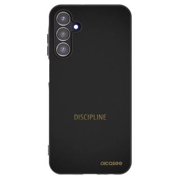 Picasee silikonowe czarne etui na Samsung Galaxy A15 A155F 4G - Discipline