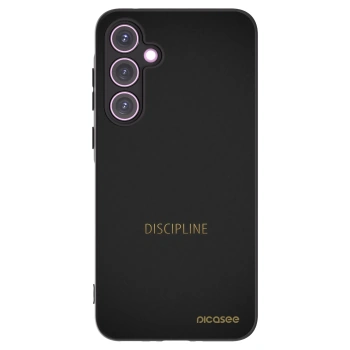 Picasee silikonowe czarne etui na Samsung Galaxy A35 5G A356B - Discipline