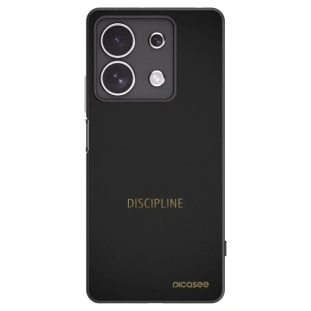 Picasee silikonowe czarne etui na Xiaomi Redmi Note 13 4G - Discipline