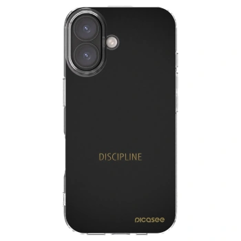 Picasee silikonowe przeźroczyste etui na Apple iPhone 16 - Discipline