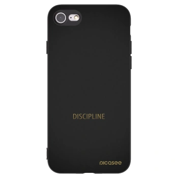 Picasee silikonowe czarne etui na Apple iPhone 8 - Discipline